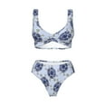 thumbnail image 4 of Rocae Turtle with Blue Stones for Bikini Set for Women Two Piece Sexy High Swimsuits Split Crossover Bikini Medium, 4 of 9