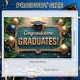 thumbnail image 2 of Pink Theme Graduation Banner Gold Stars Congrats Display Glitter Design Pink Balloons Grad Backdrop for Graduation Ceremony College Graduation Grad Party, 2 of 9