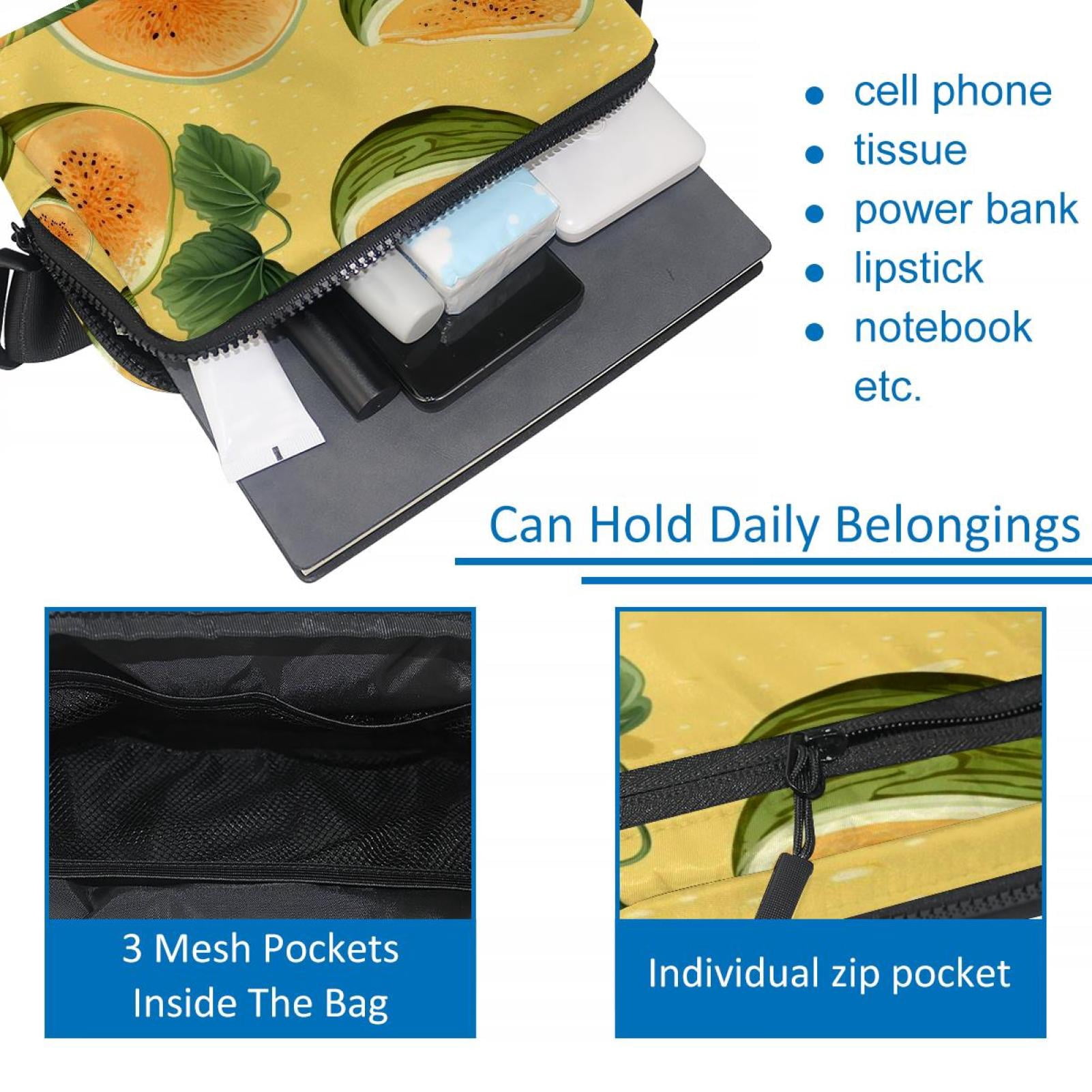 Cantaloupe Lightweight Adjustable Waist Packs Crossbody Bag Fanny Pack with Extension Strap Unisex