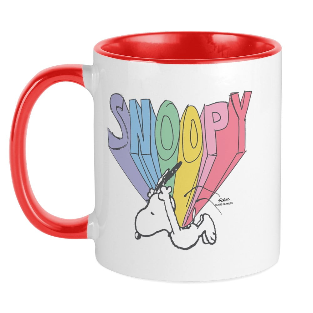 CafePress Snoopy Rainbow Mugs 11 oz Ceramic Mug 1587010397 