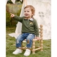 thumbnail image 3 of Toddler Baby Boy Clothes 4T Boys Fall Winter Outfits 5T Boys Long Sleeve Lapel Top Jeans Pants 2PCS Clothing Set Green, 3 of 7
