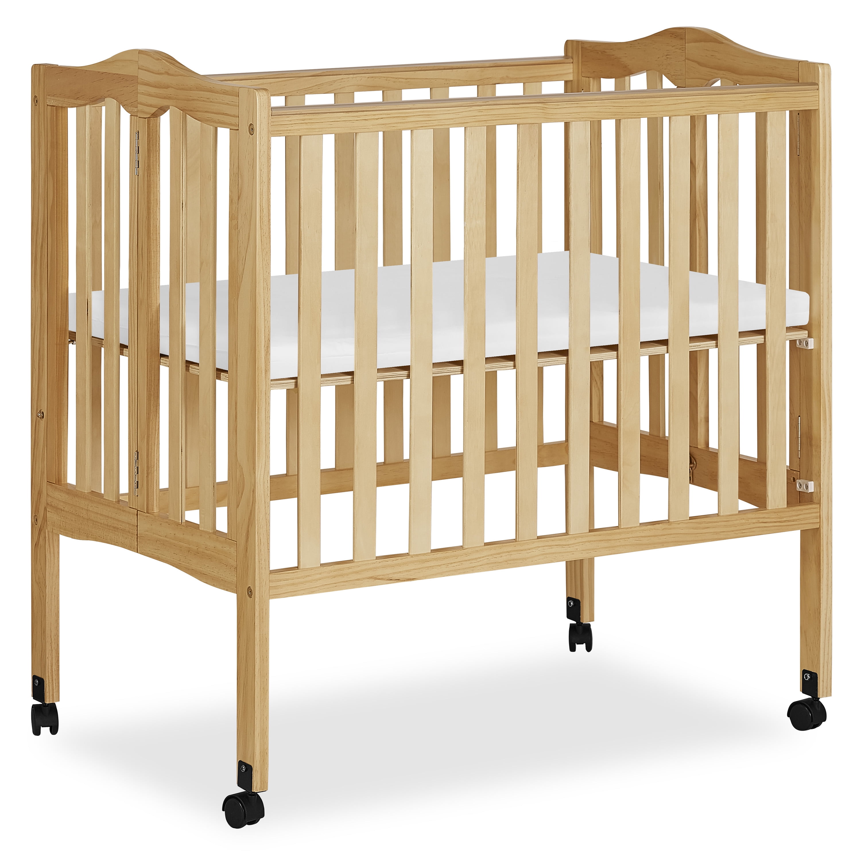 Dream On Me 2-in-1 Lightweight Folding Portable Crib, Natural