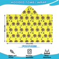 thumbnail image 2 of Yellow Bigfoot and Tree Pattern Hooded Bath Towel，60"x35" for Ages 3 To 12 Kids, Quick Dry Lightweight Soft Microfiber Hood Beach Towel Cover Up for Kids, 2 of 7
