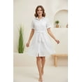 thumbnail image 2 of Vestido camisero bordado Blanco Gd / XG, 2 of 3