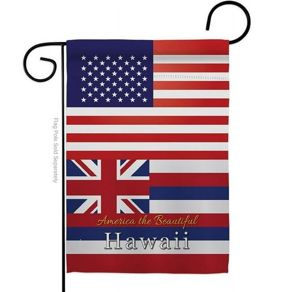Americana Home & Garden G142563-BO 13 x 18.5 in. USA Hawaii American State Vertical Garden Flag with Double-Sided House Decoration Banner Yard Gift