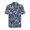 Blue Floral, variant on HELLHERO Horse Chestnut Leaf Pattern Men's Shirt, Lightweight Skin Friendly Men's Button Up Short Sleeve Shirt Men's Short Sleeve Shirt for Vacation Beach Days