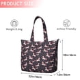 thumbnail image 4 of Dark Blue Cartoon Unicorn Leaf Flower Pattern Travel Tote Bags for Women Carry On,Large Weekender Bags for Women Travel,Multi Functional Duffle Bag for Work,Shopping,Sports, 4 of 5