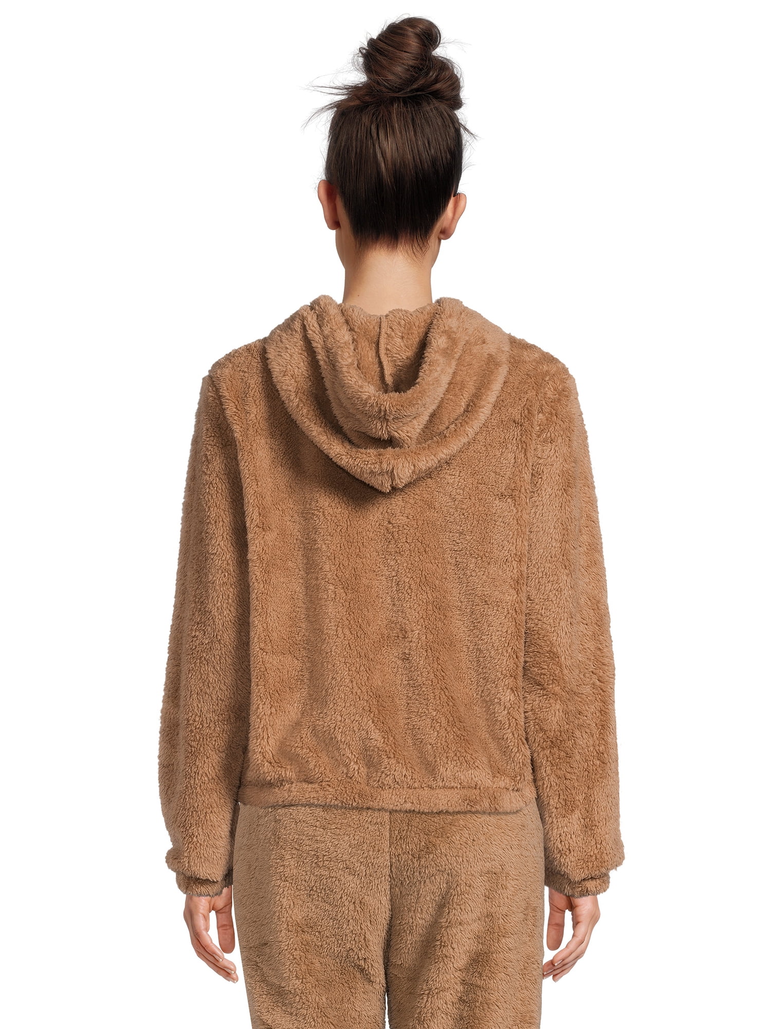 Self Esteem Juniors Faux Sherpa Zip Up Hoodie
