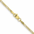 thumbnail image 4 of 10K Yellow Gold 1.75mm Flat Figaro Chain (22 X 1.75) Made In South Africa 10fg050-22, 4 of 5