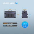 thumbnail image 2 of Nevera portátil Lanedo plegable con lados blandos para 34 latas (gris), 2 of 6