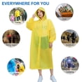 thumbnail image 5 of yellow Chubasquero no desechable grueso de 2 piezas, impermeable Eva de moda para viajes al aire libre, impermeable portátil de una pieza para adultos y niños, blanco, 5 of 5