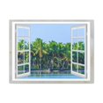 thumbnail image 2 of Canvas Print Wall Art Window Island View Nature Photography Realism Scenic Landscape Colorful Multicolor for Home Decor Ready to Hang, 2 of 18