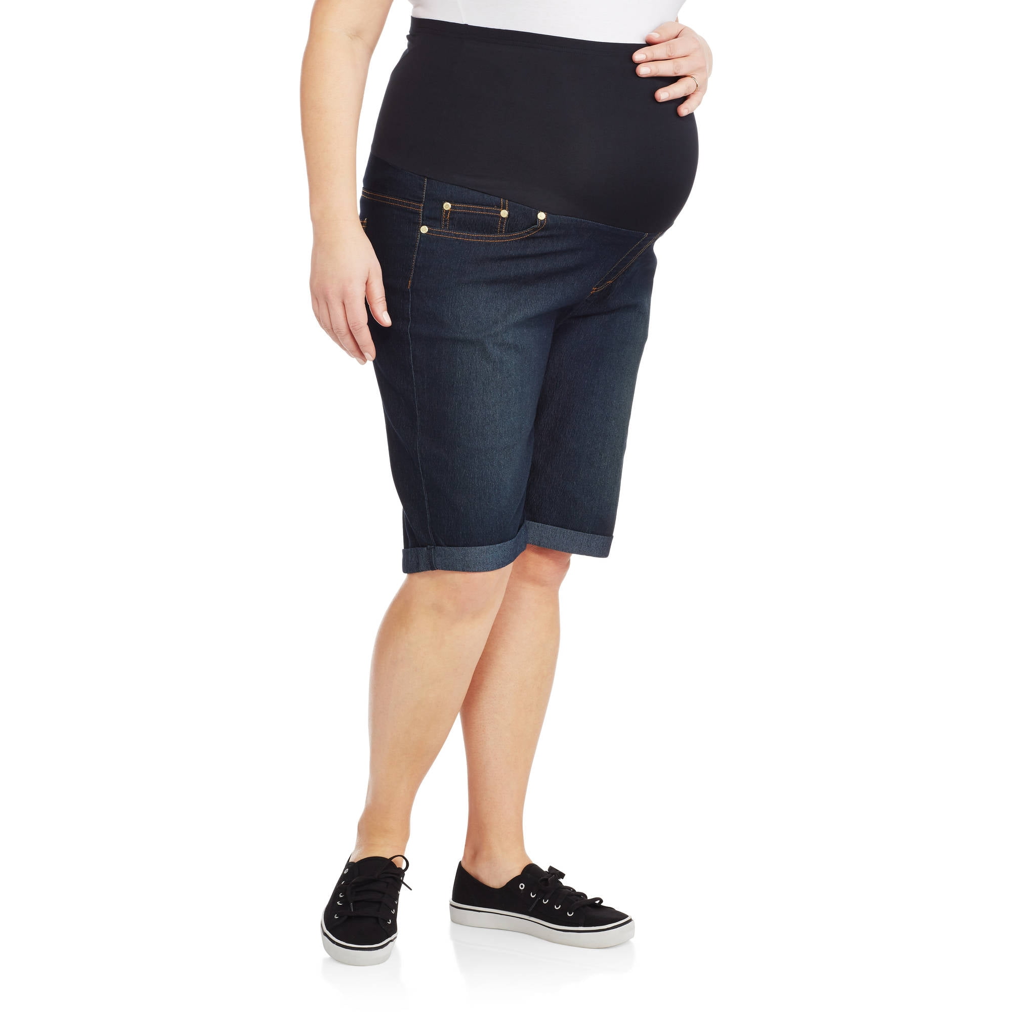 Oh! Mamma Maternity Oh! Mamma Bermuda Shorts with Full Panel