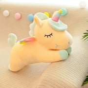 Cute Pony Plush Toy Rainbow Angel Unicorn Girl Heart Plush Doll Simulation Pony Stuffed Pillow Girlfriend Birthday Gift 60cm huang