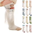 thumbnail image 5 of AJZIOJIRO 3 Pairs Baby Girls Knee High Long Socks Toddler Cartoon Cotton Socks for 0-3T Infant Boys Autumn Thigh High Socks, 5 of 9