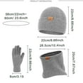 thumbnail image 2 of Baqcunre Clearance! Scarf, Hat, Glove Set, Autumn And Winter Europe And The United States Outdoor Woolen Hat Couple Bib Hat Gloves Three Ear Warm Knitted Hat Set, Scarf for Women, ,, 2 of 2