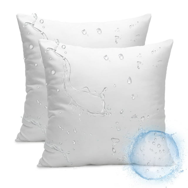 Juego de 2 insertos de almohada para exteriores Ashler, resistentes al agua, 20 x 20 cm