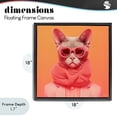 thumbnail image 4 of Stupell Industries Contemporary Retro Glasses Cat on Orange Black Floating Frame Canvas Art, 18 x 18, by Roozbeh, 4 of 8