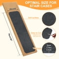 thumbnail image 3 of Stair Treads for Wooden Steps Indoor, 15 Pack 8" X 30" Non Slip Carpet Stair Treads with Reusable Adhesive for Kids Elders and Dogs, Surface Polyester TPR Backing Stair Runner Rugs, Dark Grey, 3 of 8