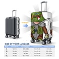 thumbnail image 3 of Cauagu Fishing Gnome Print Travel Luggage Cover,Travel Dust-proof Suitcase Cover Softside Suitcase Protector for 18-32inch,Not Included Suitcase, 3 of 8