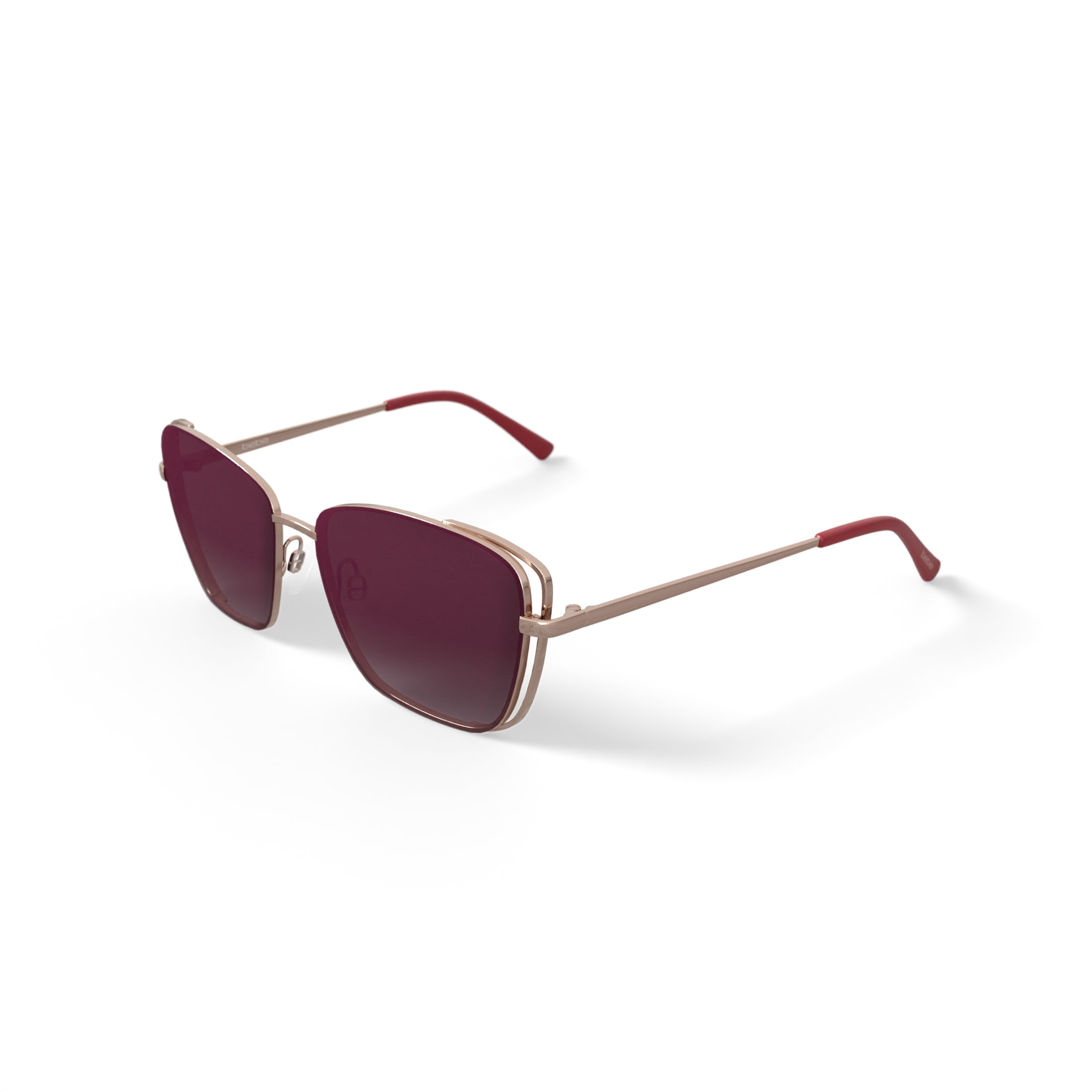 bebe Women's Rx'able Fashion Sunglasses, BBOS2000, Rose Gold, 55-16-140, with Case