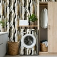 thumbnail image 4 of Marble StonePeel and Stick Wallpaper 17.7in x 9.8ft Abstract Marble Black White Gold Gray Stripes Contact Paper Vinyl Waterproof Self Adhesive Wall Paper for Bedroom Shelf Cabinet Renter Friendly, 4 of 8