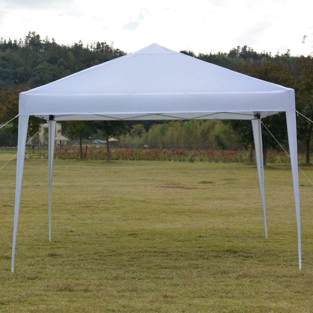 Kepooman 3 x 3m Pop Up Canopy, Portable Folding Instant Canopy Tent, Outdoor Sun Shelter, White, No Side Kepooman 3 x 3m Pop Up Canopy, Portable Folding Instant Canopy Tent, Outdoor Sun Shelter, White, No Side