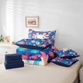 thumbnail image 4 of 7 Piece Cute Axolotl Bed in a Bag Full Size Animal Theme Bedding Sets Fantasy Blue Comforter Set with Sheets Blue Axolotl Pattern Bed Set Cartoon Ocean Animal Axolotl Sheets, 4 of 5