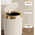 thumbnail image 3 of Wosthever Elegante Pukomc Beige Limpio Sin Contacto Inteligente Disfrute de un Ambiente Cómodo Pukomc Basurero de Baño de un Galón con Conjuntos de muebles de dormitorio Blanco Crema, 3 of 6