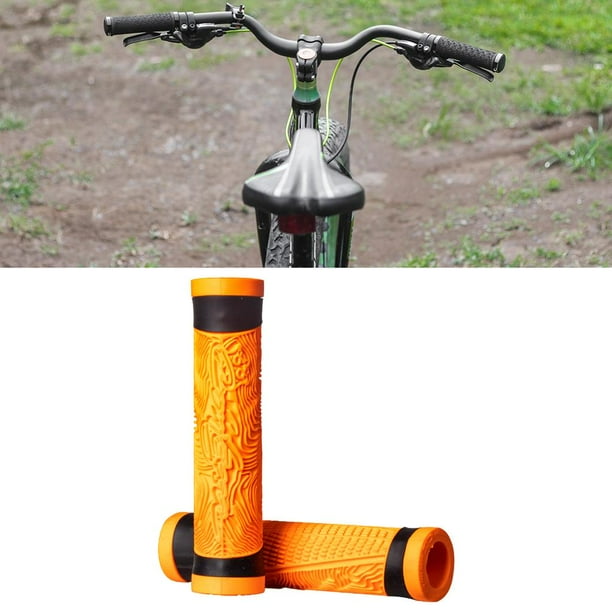 Parabrisas Moto Puños Bicicleta Puños De Goma Antideslizantes Para Manillar De Bici (22 Mm) - Par Negro Para MTB, Carretera O Ciudad Empuñaduras Para Bicicleta Doble Bloqueo Pegatinas Moto