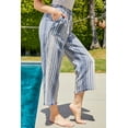 thumbnail image 4 of Royalty For Me High Rise Linen Blue Multi Capris (Women's S), 4 of 39