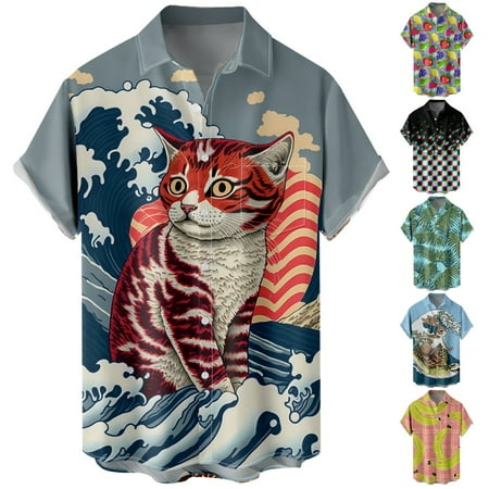 

Youth Adult Beach Hawaii Shirts Novelty Classic Costume Regular & Big Man Sizes