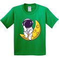 thumbnail image 3 of Inktastic Astronaut Sitting on the Moon Youth T-Shirt, 3 of 5