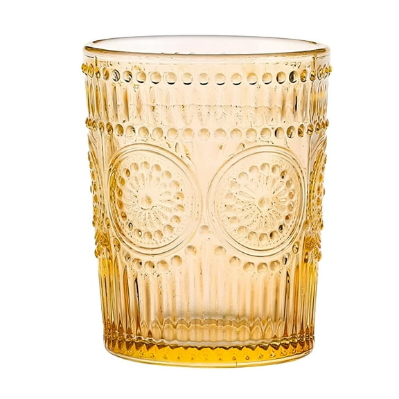 ACDANC 300Ml Vintage Water Glasses, Romantic Drinking Glasses, Glassware Set for Juice, Beverages, Beer, Cocktail