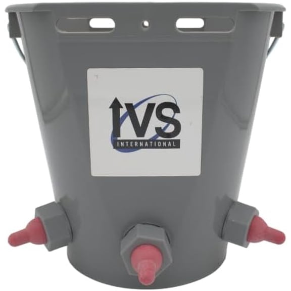 Lamb Feeder Bucket with 3 Teats – Durable Feeding Bucket with Valves for Lambs – Efficient Multi-Feeding Design with Metal Handle – Easy to Use, Clean & Maintain