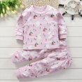 thumbnail image 2 of NOLDARES Toddler Baby Girl Clothes Outfit Long Sleeve Print T Shirt Top Baby Girl Pants Leggings Two Piece Outfits Set(Pink,6-12 M), 2 of 6