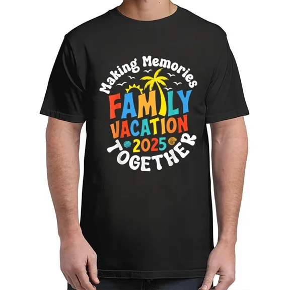 Family Vacation 2025 Matching Family Reunion Vibes Beach Adult Sz S-4XL T-Shirt