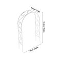 thumbnail image 2 of unbranded 4Pcs White Iron Arch Trellis for Climbing Plants Elegant Vintage Style Potted Plant Support Frame, 2 of 8