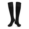 thumbnail image 3 of Gustave 2 Pairs Baseball Soccer Socks Knee High Multi-Sport Softball Socks Over the Calf Compression Athletic Socks Tube Socks for Men Women Youth Adult, Black, 3 of 10
