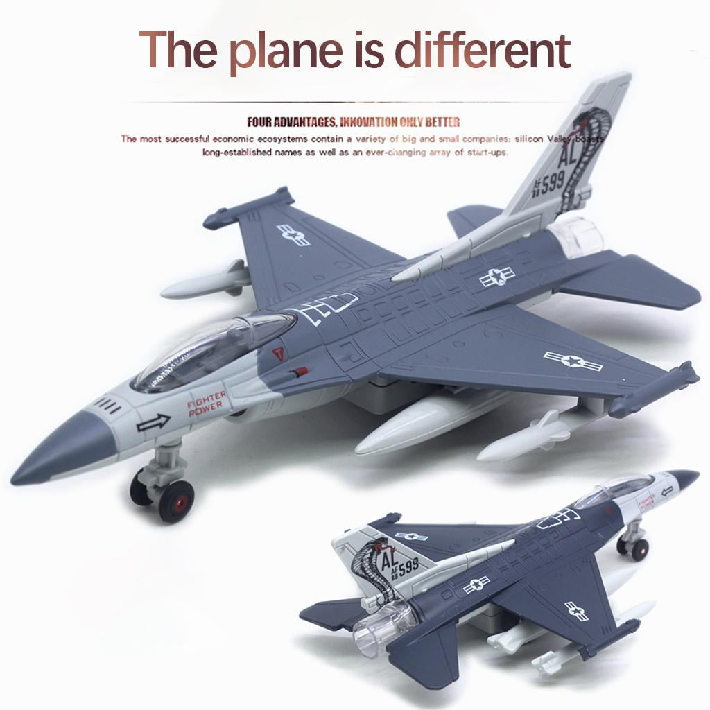 LeeQinersw Alloy Planes Airplane Aircraft Toy with Pull Back Fighter Planes Diecast Fighter Style1 Dark Blue