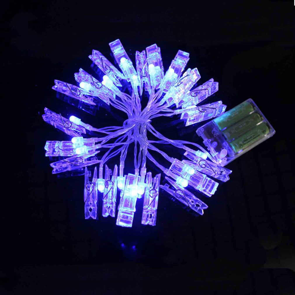 Details about   Set of 40 LED Photo Clip Clothespin Fairy String Lights 