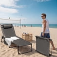 thumbnail image 2 of WLXIANG Lounge Beach Chair for Adults, Outdoor Sun Tanning Chair, Portable Folding Camping Lay Chaise Lounge Chairs for Outside Beach Pool Reading, Sunbathing (1, Gery), 2 of 7