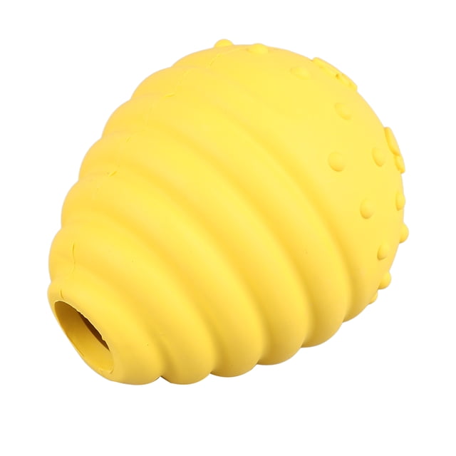 Juguete De Pelota Para Golosinas Para Mascotas, Rechinar Los Dientes Aumenta La Inteligencia Dispensador De Golosinas Para Perros Bola De Goma Fácil De Limpiar Un Amarillo Alivia