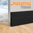 thumbnail image 2 of Moqsnm Door Draft Stopper Under Door Draft Blocker Insulator Door Sweep Weather Stripping Noise Stopper Strong Adhesive 39'' Length, Black, 2 of 6