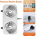 thumbnail image 6 of 2000W Double Burner, Electric Hot Plate for Cooking Portable Cooking Stove, Countertop Burner Cooktop for Kitchen, Dorm, Temperature Control, Easy to Clean, Black, 6 of 8