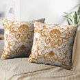 thumbnail image 3 of LALILO Throw Pillow Covers Luxury Baroque Damask Floral Baroque Cushion Cover 18" x 18", 2 Pack, 3 of 6