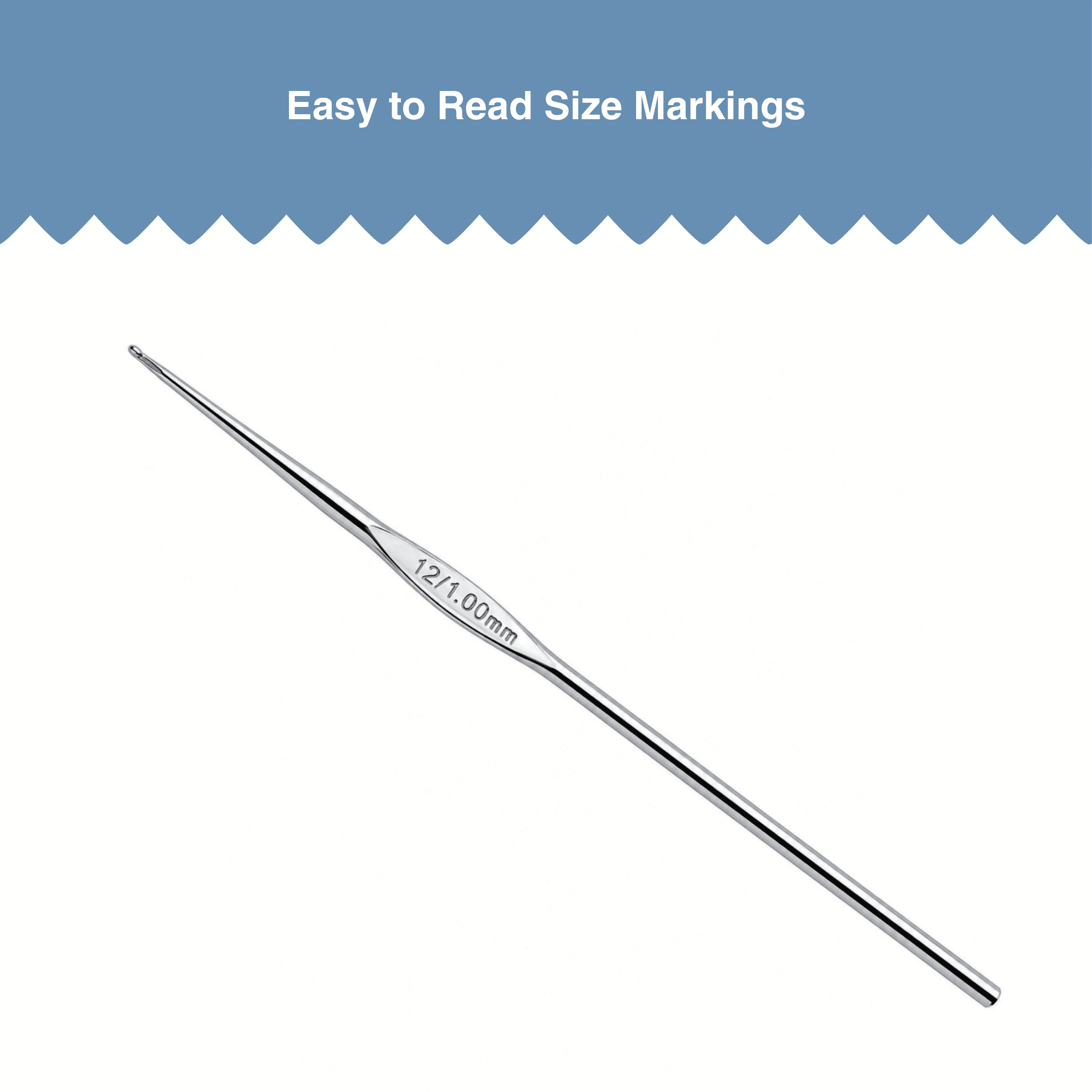 Hello Hobby Steel Crochet Hook, US Size 12, 1 mm