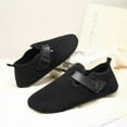 thumbnail image 5 of 2024 New Winter Home Warm Cotton Indoors Flat Casual Walk Shoes Comfortable Breathable Boken Shoes Wool Soft Loafers Non-slip (black,36-37), 5 of 7