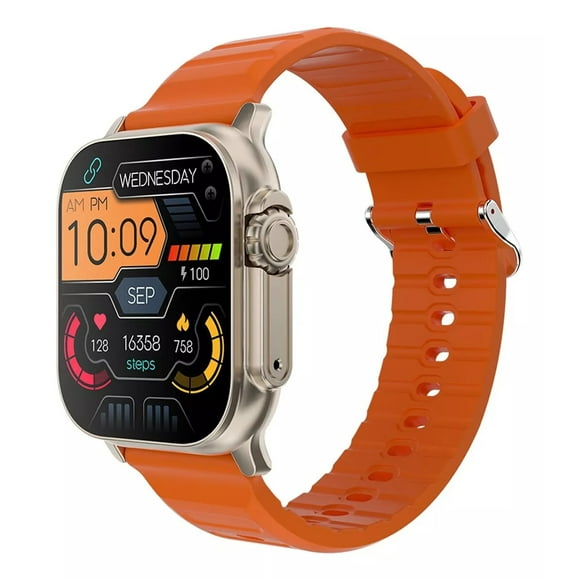 Reloj Inteligente Fralugio I33 Ultra Llamadas Naranja