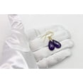 thumbnail image 3 of Spyglass Designs 14k Yellow Gold Filled Amethyst Earrings Purple Faceted Pear Teardrop Simple Dangle Drops For Adult Women, 3 of 5